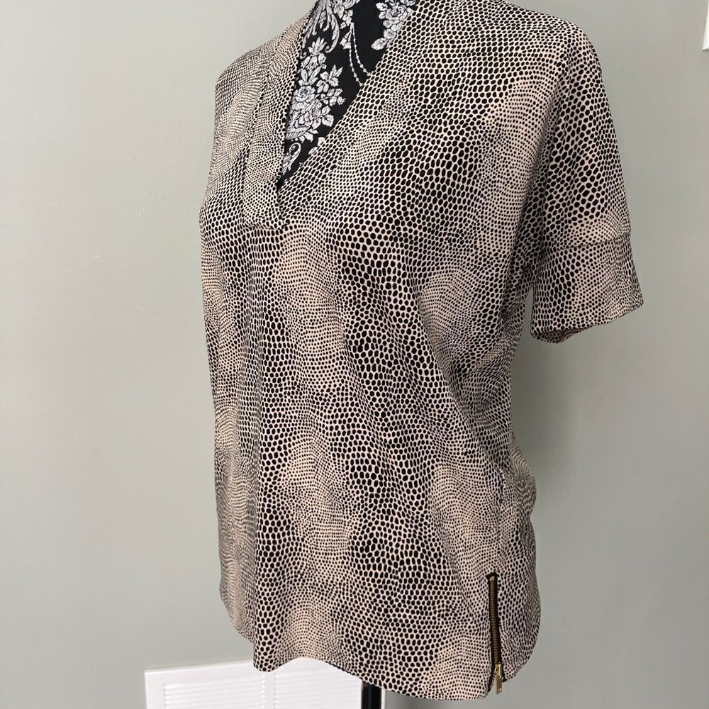 Inwear womens Dress Top NEW Mini Animal Black XS